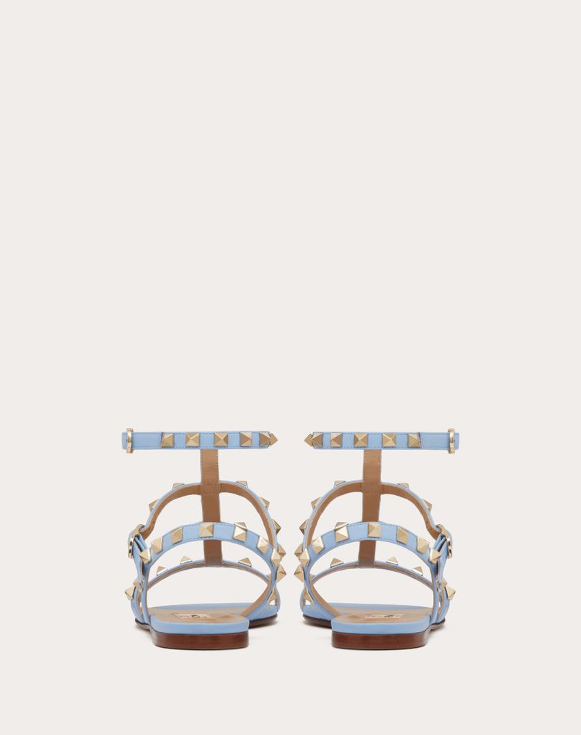 ROCKSTUD FLAT CALFSKIN SANDAL WITH STRAPS - Image 4